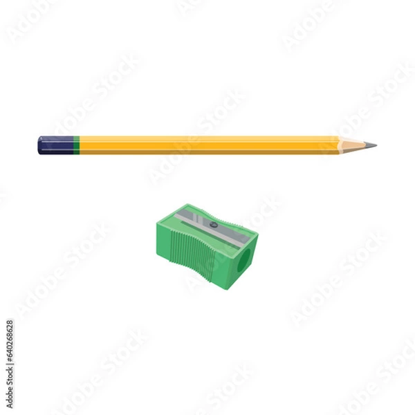 Obraz Pencil and pencil sharpener