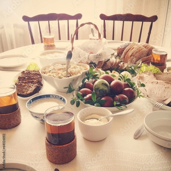 Obraz Wielkanocny stół