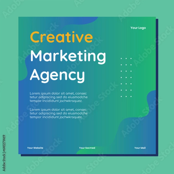 Obraz Digital business marketing banner for social media post template