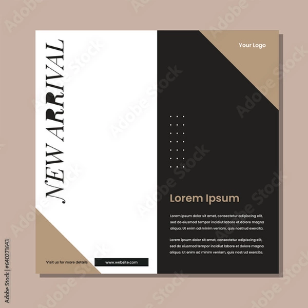 Obraz Editable minimal square banner template. Suitable for social media post and web internet ads. Vector illustration with photo college