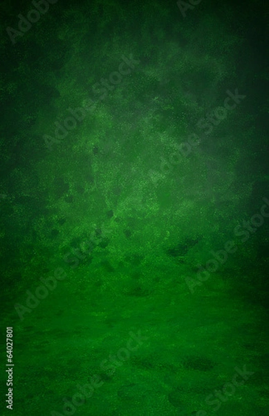 Obraz Grunge green background, copy space