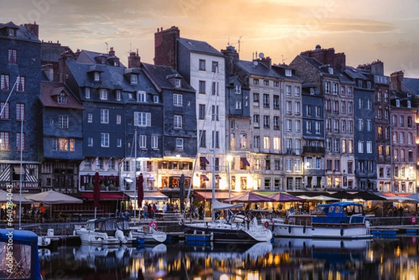 Fototapeta Honfleur at sunset