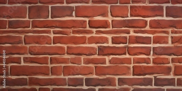 Obraz Vintage brick wall. AI generated illustration