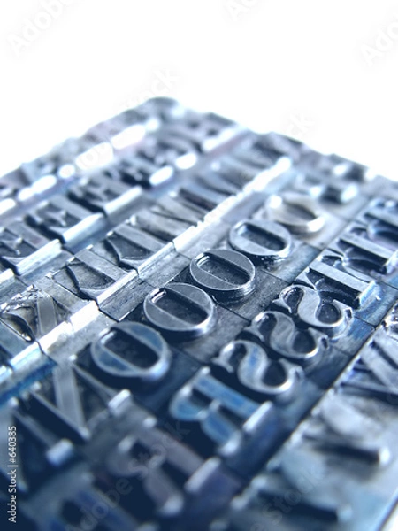 Fototapeta letterpress type