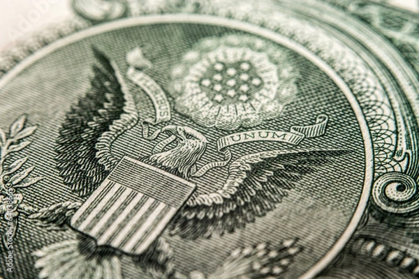 Obraz One dollar bill, super macro