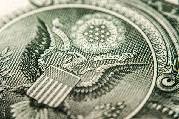 Obraz One dollar bill, super macro