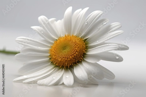 Fototapeta „White Daisy Elegance”. Cyfrowy plakat. Generatywny AI.