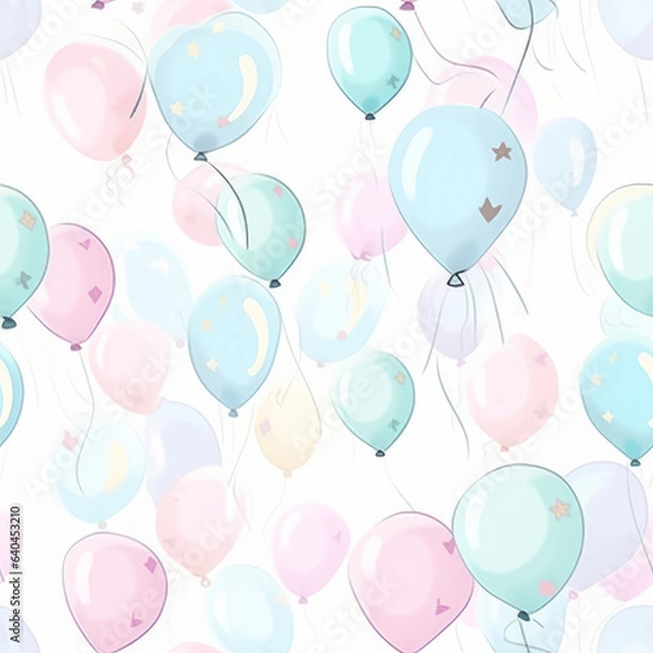 Fototapeta Balloons for All Occasions Seamless Pattern