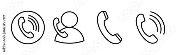 Obraz Call icon vector. phone icon vector