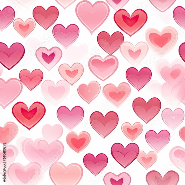 Fototapeta Seamless Pattern of heart shape