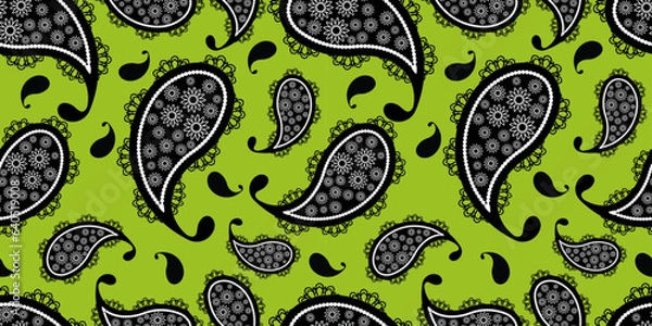 Fototapeta paisley  abstract vector seamless pattern.