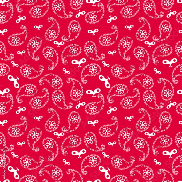 Fototapeta paisley  abstract vector seamless pattern.