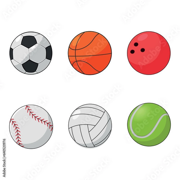 Obraz Different Ball Sport Group Set Vector