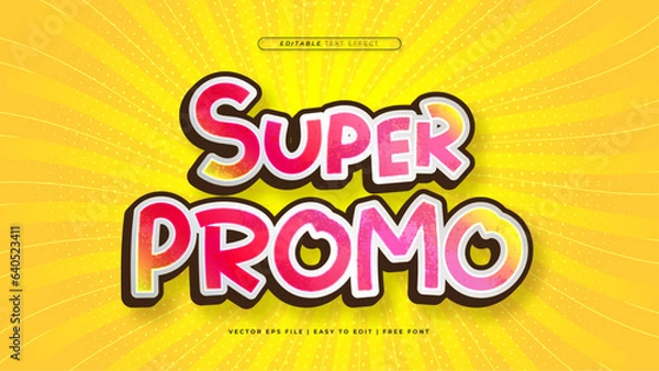 Obraz Super Promo typography premium editable text effect