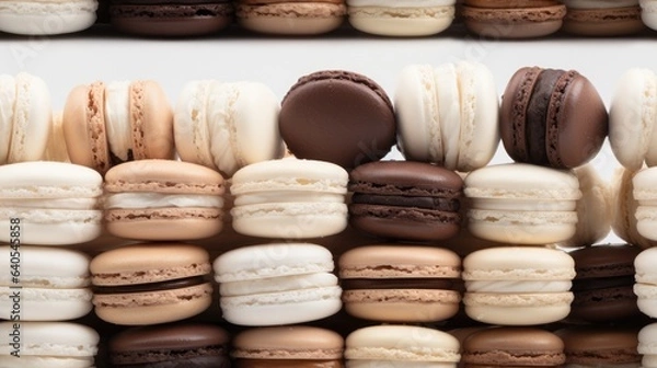 Fototapeta Seamless pattern macarons. Also great as a versatile backdrop or wallpaper.