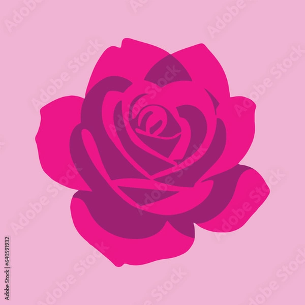 Obraz simple vector rose logo flower