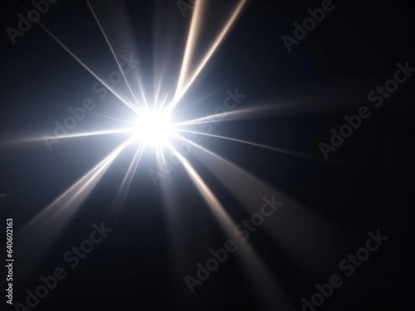 Fototapeta Colorful Lens flare light pattern black background light effect