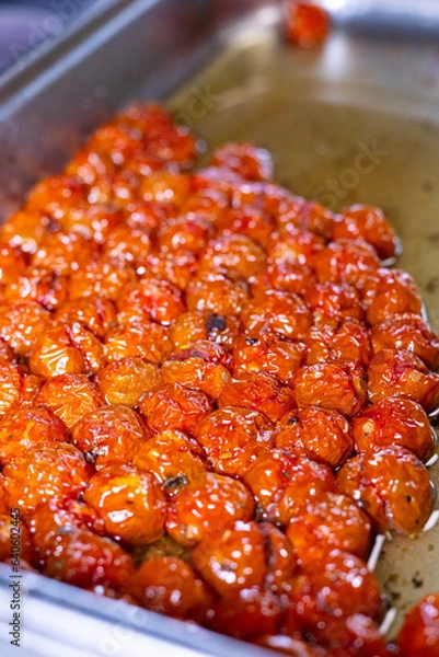 Obraz Tomaten, gegrillte Tomaten, Essen, Salat, Obst, Gemüse