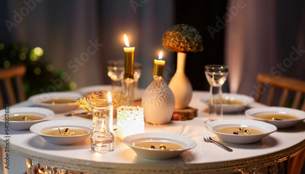 Fototapeta table setting for a dinner