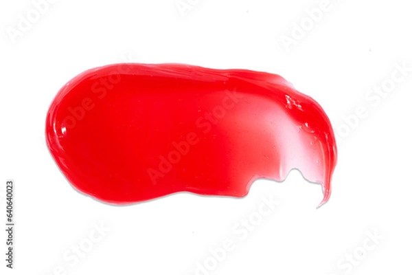 Obraz Lip gloss smear isolated on white. PNG with transparent background.