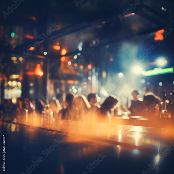 Obraz blurred people at a bar