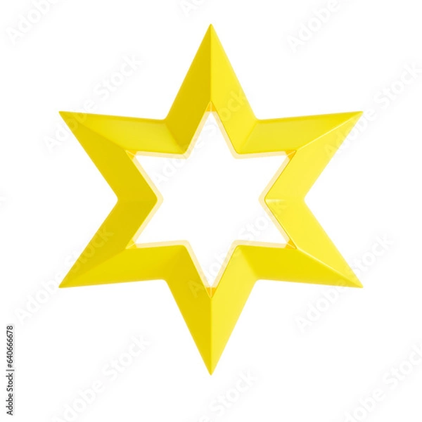 Fototapeta Star 3D rendering on a transparent background.