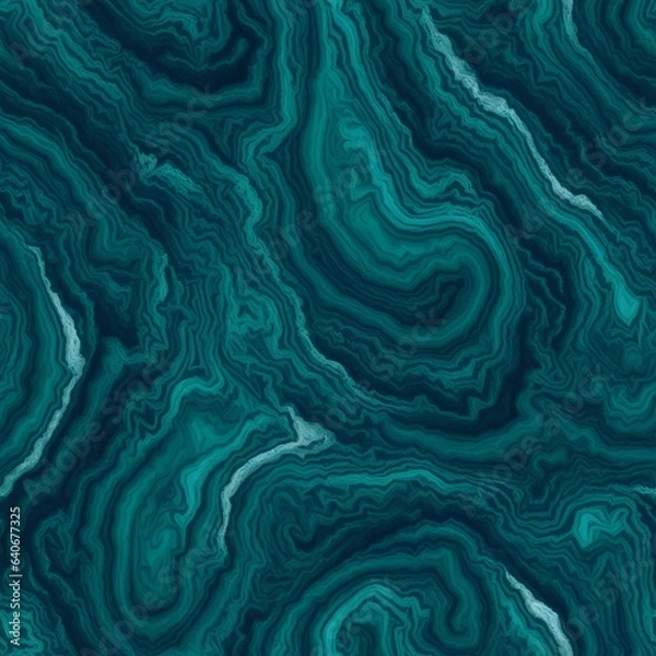 Fototapeta Dark green malachite surface background generated ai