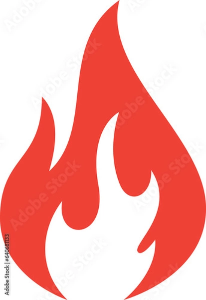 Obraz Red fire icon