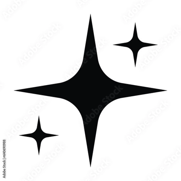Obraz Sparkle shine icon symbol vector. on white background