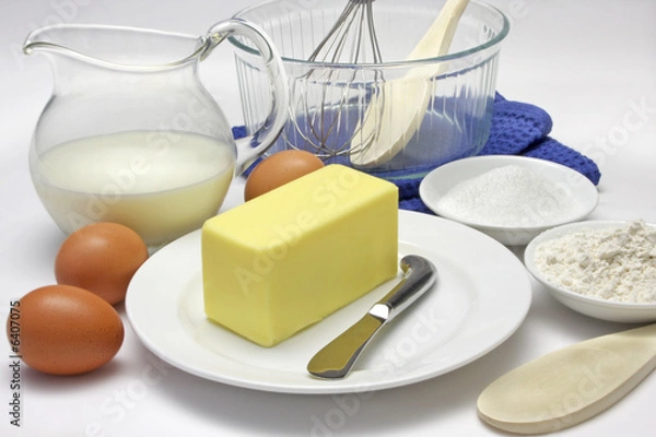 Obraz Cake making ingredients