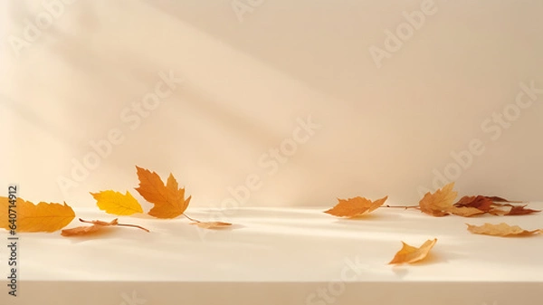 Obraz cream tabletop surface background for product display background