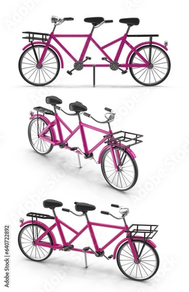 Fototapeta tandem bicycle on transparent background