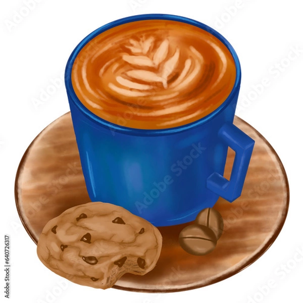 Obraz coffee and chocolate chip cookie