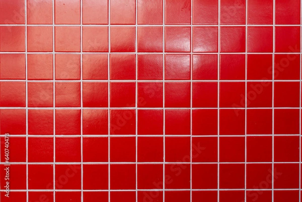 Fototapeta Red tiles background and texture.