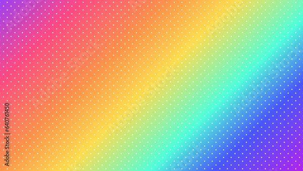 Obraz たくさんの星と虹色のグラデーション背景16：9