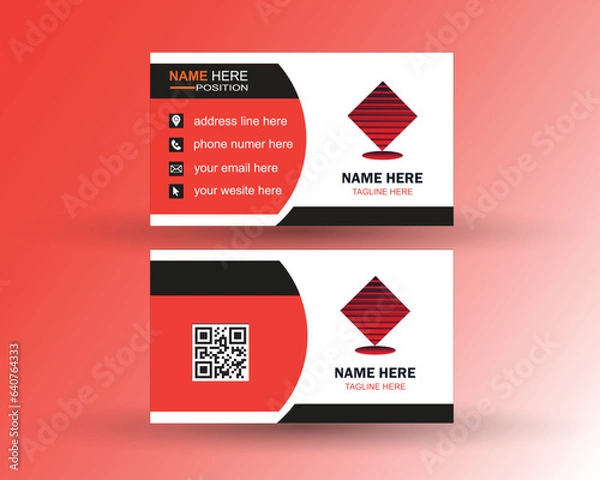 Obraz Clean vector Business Card Template