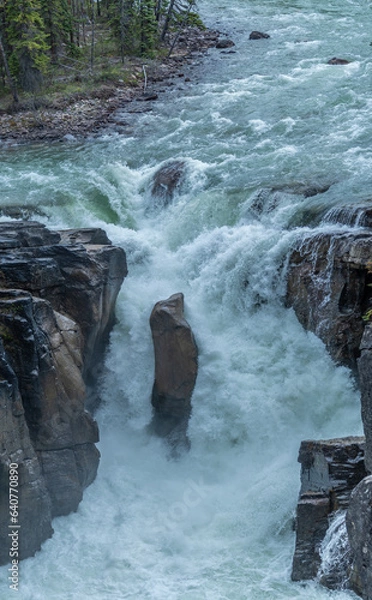 Fototapeta waterfall in the mountains