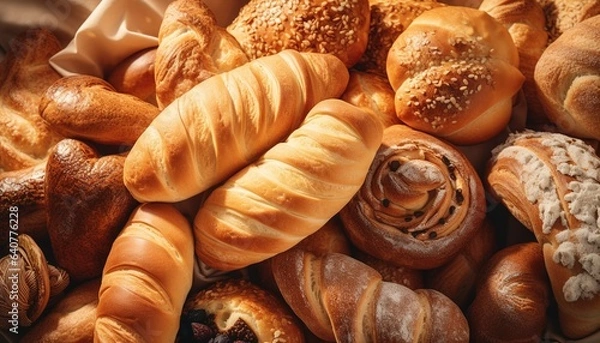 Obraz Pastries in a pile background.