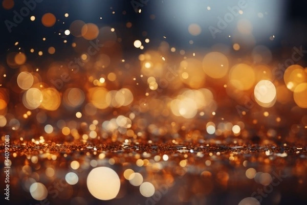 Fototapeta wallpaper or layer of a golden blur with circles