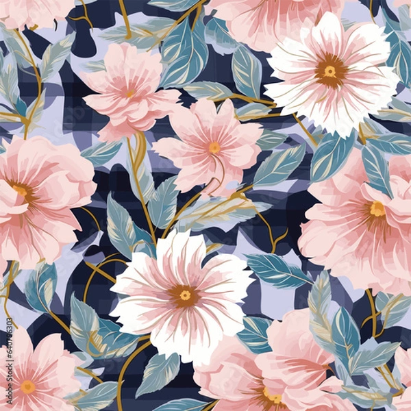 Obraz Seamless Pattern With Floral Motifs able