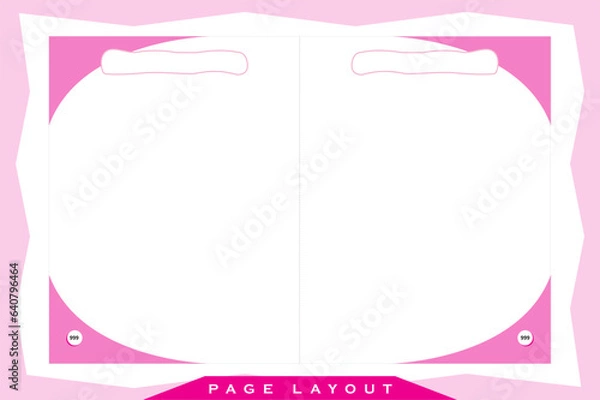 Fototapeta Page layout for books, educational material, book design