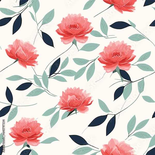 Obraz Seamless Pattern With Floral Motifs able
