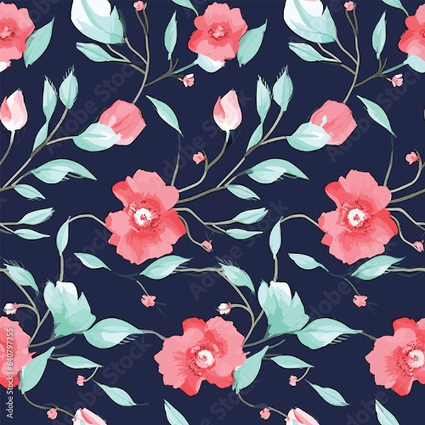 Obraz Seamless Pattern With Floral Motifs able