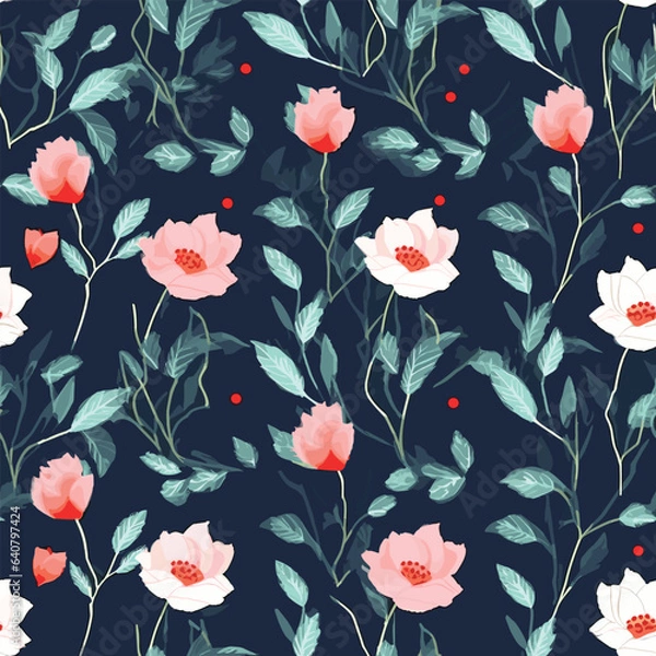 Obraz Seamless Pattern With Floral Motifs able