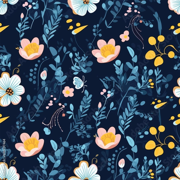 Obraz Seamless Pattern With Floral Motifs able