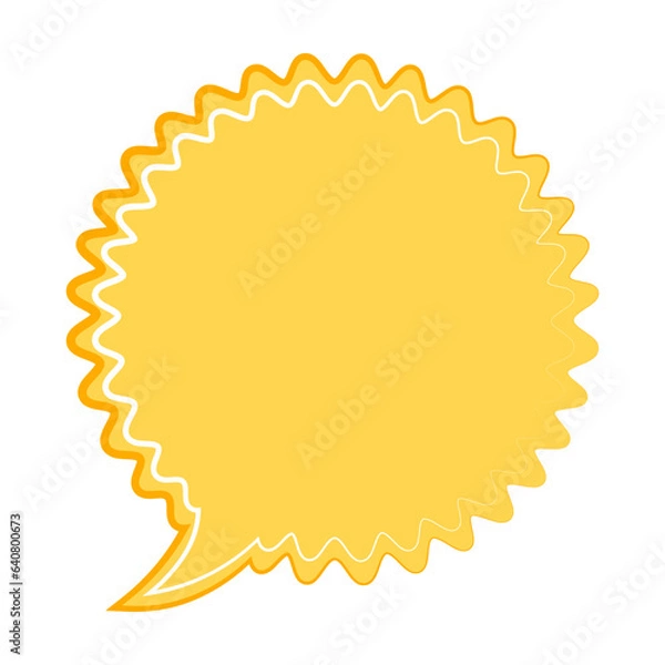 Fototapeta Speech  bubble  icon. Flat  design. Isolated white background