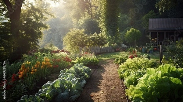 Obraz Healthy Garden, Generative AI Illustration