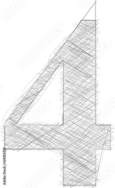 Obraz Freehand Typography Number 4