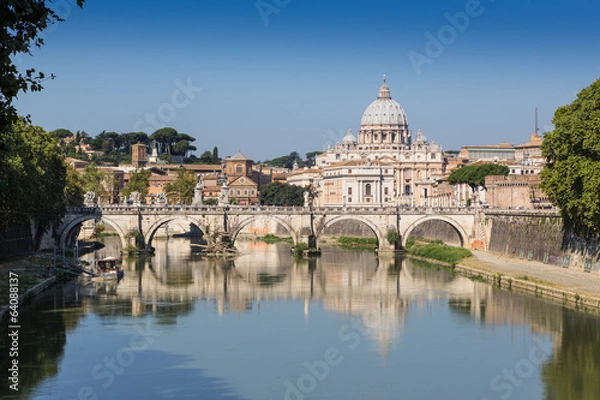 Fototapeta Tiber river in Rome, Italy