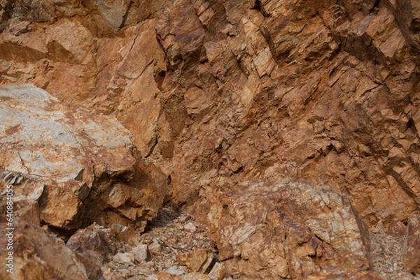 Fototapeta photograph of flagstone on a hill. Concept of nature and industries.